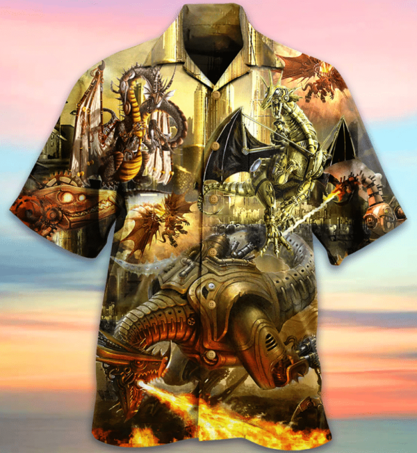 Dragon Metal 3d All Over Printed Hawaiian Shirt
