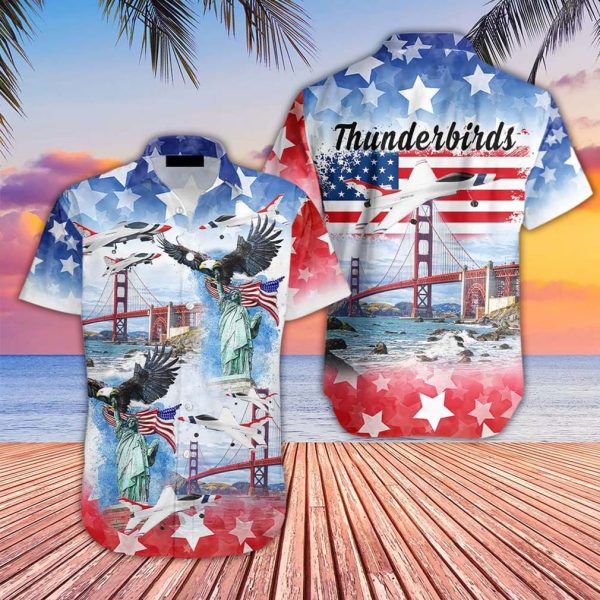 Eagle Thunderbirds Usaf Air Independence Day Happy The 4th Of July Hawaiian Shirt