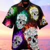 Eddora™ Glowing Cat Skull Hawaiian Shirt