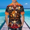 Electric Guitar Skull Hawaiian Shirt