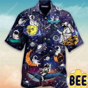 Find Astronaut Loves Fishing Authentic Hawaiian Shirt-1