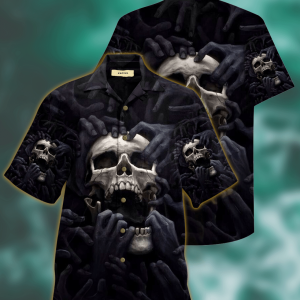 Find Hawaiian Aloha Shirts Dark Skull