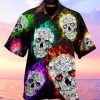 Find Hawaiian Shirts Glowing Cat Skull