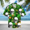 Find Skull Green 3d All Over Hawaiian Shirt-1