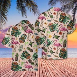 Flamingo Pattern Aloha 3d Hawaiian Shirt