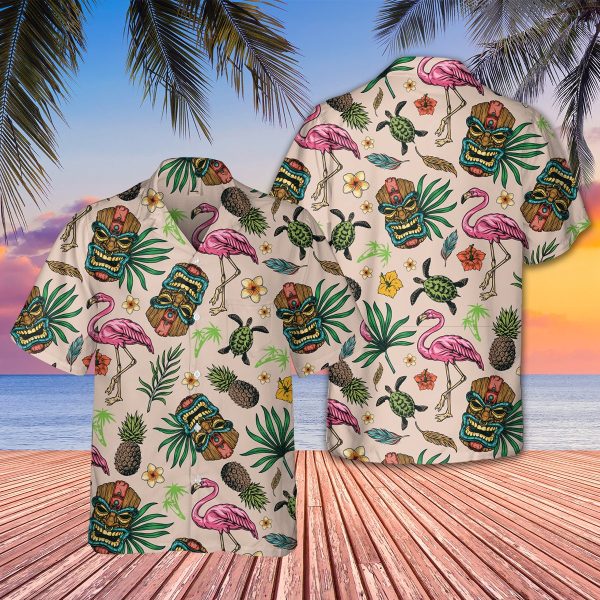 Flamingo Pattern Aloha 3d Hawaiian Shirt