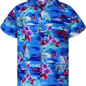 Flamingos And Flower Hawaiian Shirt-1