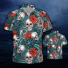 Floral Skull Summer Vibe Rose Tropical Hawaiian Aloha Shirts Gifts With Skulls