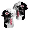 Kansas City Chiefs button-up shirt Iron Maiden gift for Halloween