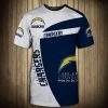 Los Angeles Chargers shirt 3D Geometric Short Sleeve