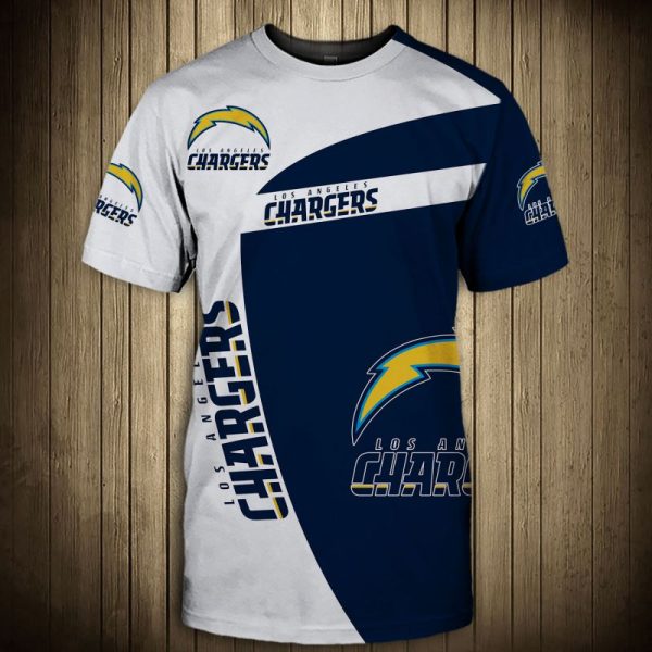 Los Angeles Chargers shirt 3D Geometric Short Sleeve