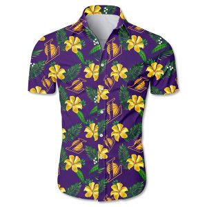 Los Angeles Lakers Hawaiian shirt Tropical Flower summer