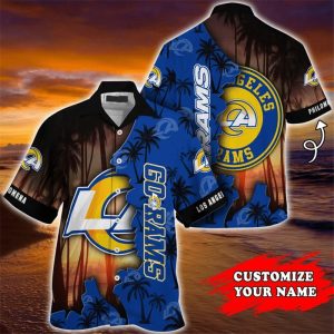 Los Angeles Rams Hawaiian Shirts tropical island personalized