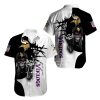 Minnesota Vikings button-up shirt Iron Maiden gift for Halloween