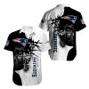 New England Patriots button-up shirt Iron Maiden gift for Halloween
