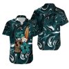 Philadelphia Eagles Skull and Hibiscus Flower NFL Gift For Fan Hawaii