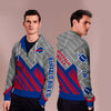 Black Cross Line Buffalo Bills Zip Hoodie