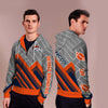 Black Cross Line Denver Broncos Zip Hoodie