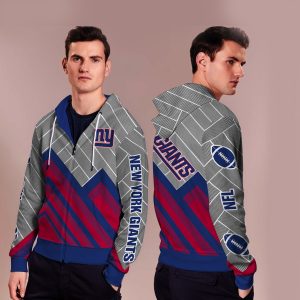 Black Cross Line New York Giants Zip Hoodie
