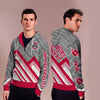 Black Cross Line Ohio State Buckeyes Zip Hoodie