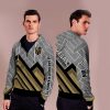 Black Cross Line Vegas Golden Knights Zip Hoodie