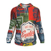Camping Patchwork Orange Green Pattern All Over Printed Hoodies