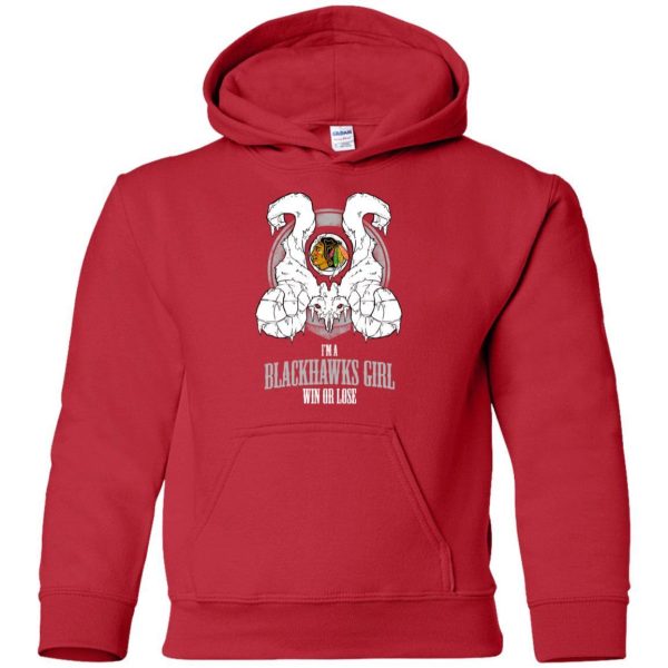 Chicago Blackhawks Girl Win Or Lose T Shirts