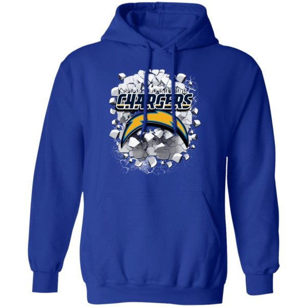 Colorful Earthquake Art Los Angeles Chargers T Shirt