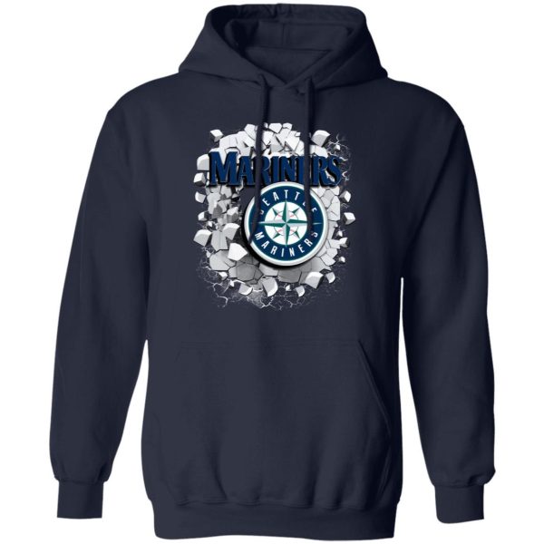 Colorful Earthquake Art Seattle Mariners T Shirt