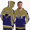 Colorful Gorgeous Fitting Baltimore Ravens Zip Hoodie