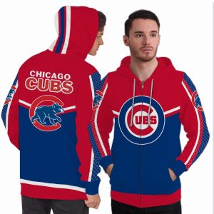 Colorful Gorgeous Fitting Chicago Cubs Zip Hoodie