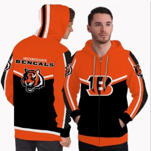 Colorful Gorgeous Fitting Cincinnati Bengals Zip Hoodie