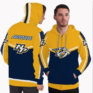 Colorful Gorgeous Fitting Nashville Predators Zip Hoodie