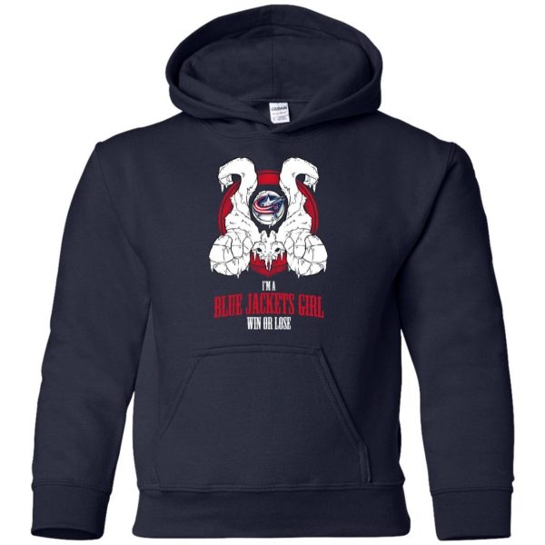 Columbus Blue Jackets Girl Win Or Lose T Shirts