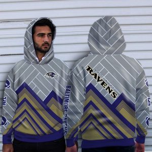 Fashion Cross Line Baltimore Ravens Hoodie