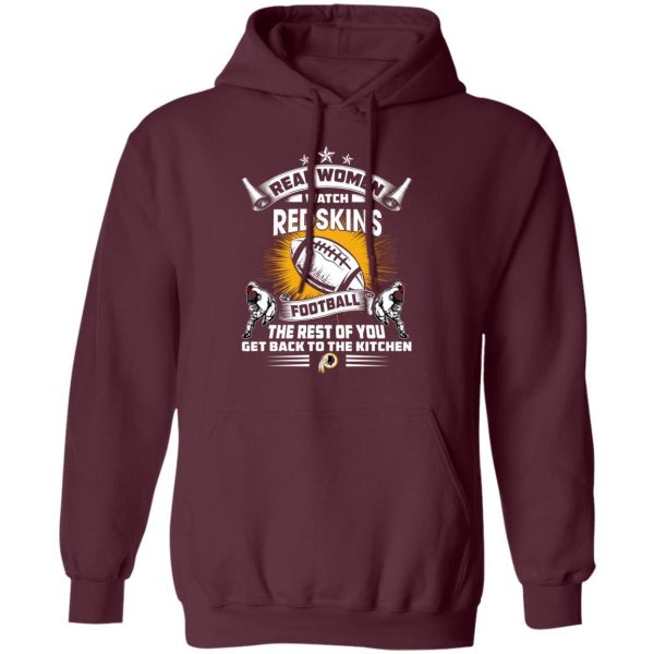 Funny Gift Real Women Watch Washington Redskins T Shirt