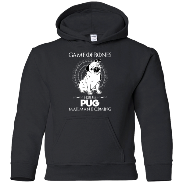 Game Of Bones House Pug Mailman Is Coming T Shirts