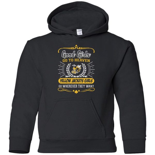Good Girls Go To Heaven Georgia Tech Yellow Jackets Girls T Shirts