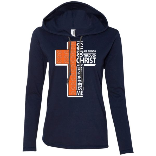 Gorgeous I Can Do All Things Through Christ Chicago Bears T Shirts