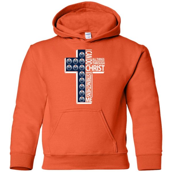Gorgeous I Can Do All Things Through Christ Edmonton Oilers T Shirts