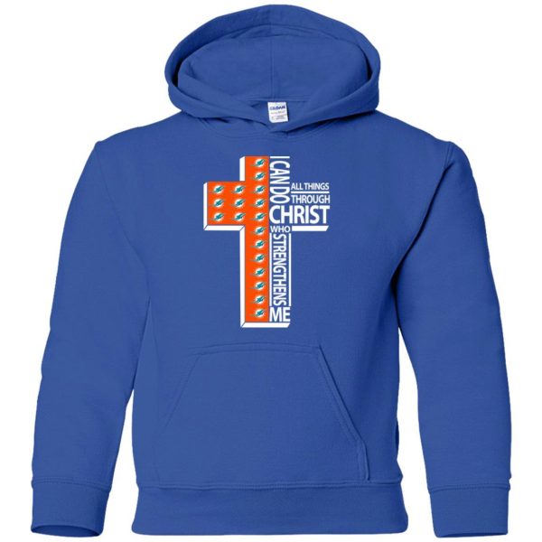 Gorgeous I Can Do All Things Through Christ Miami Dolphins T Shirts