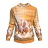 Horse Running In The Sunset All Over Printed Hoodies