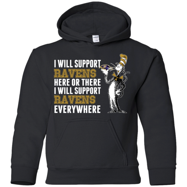 I Will Support Everywhere Baltimore Ravens T Shirts