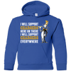 I Will Support Everywhere Los Angeles Chargers T Shirts