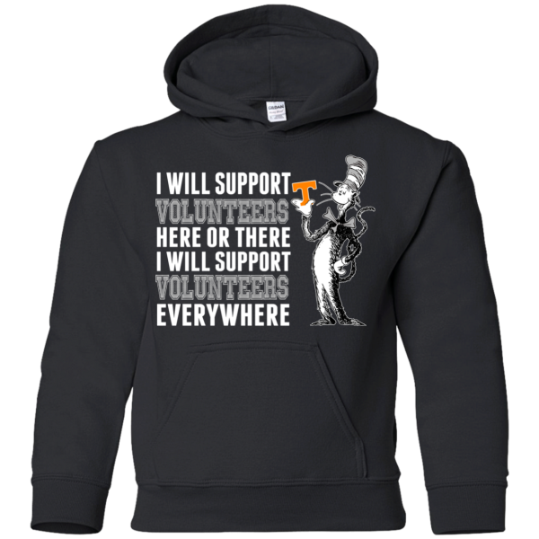 I Will Support Everywhere Tennessee Volunteers T Shirts