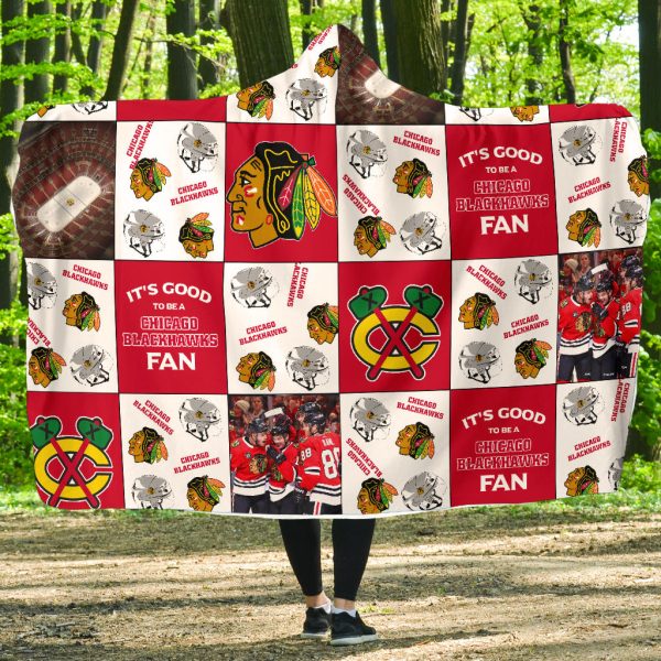 It'S Good To Be A Chicago Blackhawks Fan Hooded Blanket