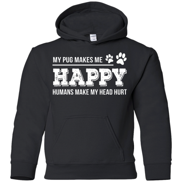 My Pug Makes Me Happy T Shirts
