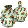 Pose Pattern Chihuahua All Over Printed Hoodies