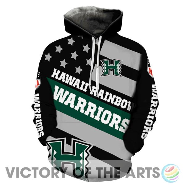 Proud Of American Stars Hawaii Rainbow Warriors Hoodie