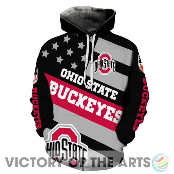 Proud Of American Stars Ohio State Buckeyes Hoodie